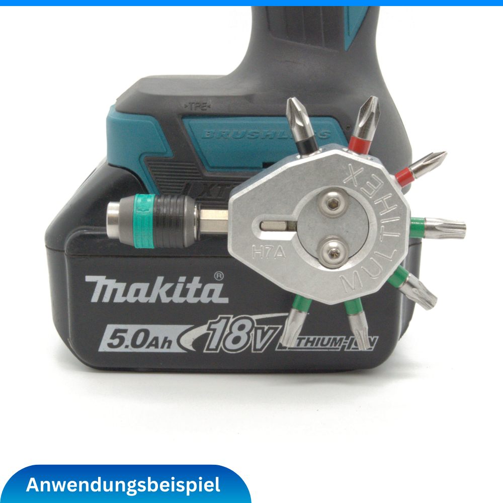 Multihex H7A für Makita® Akku-Schrauber, Bit, Bithalter, Aluminium